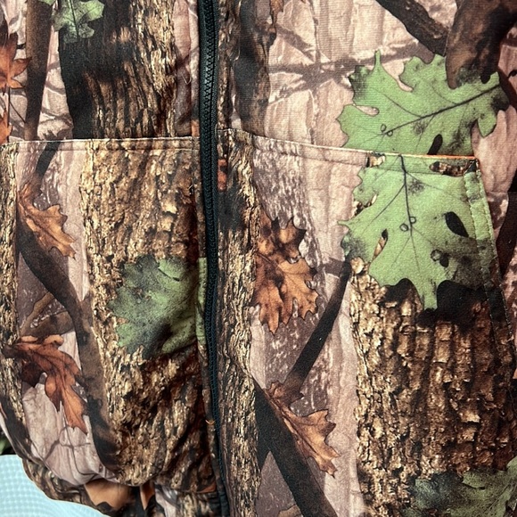 Aqua Stop Reversible Camoflage/Orange Jacket. Size XXL. EUC. 1 seam ripped open - Picture 2 of 8